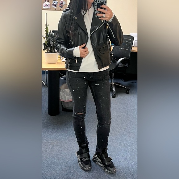 WALTER BAKER LEATHER JACKET, SIZE S, BLACK, PERFECT CONDITION, USED - Picture 5 of 9